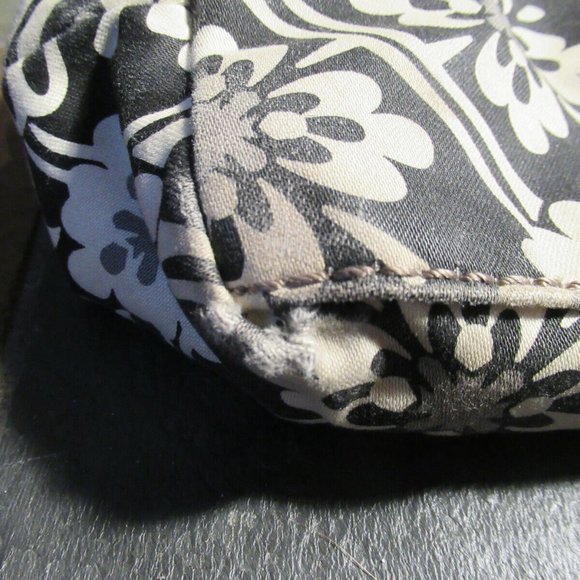 Large Black /Cream flower pattern Sutter Fossil shopper tote bag. - Picture 8 of 12